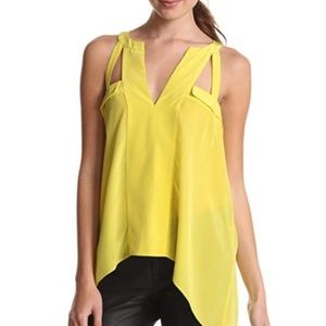 BCBG 100% Silk Cutout Tank